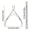 YIKOOLIN Cuticle Trimmer with Cuticle Pusher Nail Cuticle Nipper Professional Manicure Tools Stainless Steel Dual End Pusher