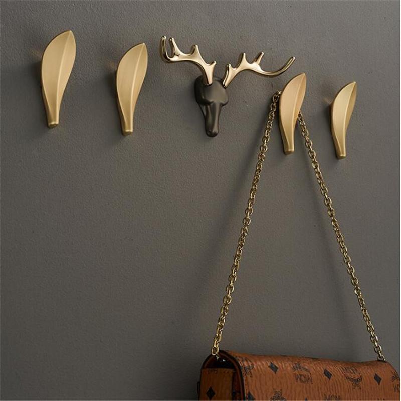 Tuqiu Robe Hooks Towel Hanger Hooks For Clothes Coat Hat Bag Hooks Wall Mount Brass Bathroom Accessories Door Towel Hook Holder