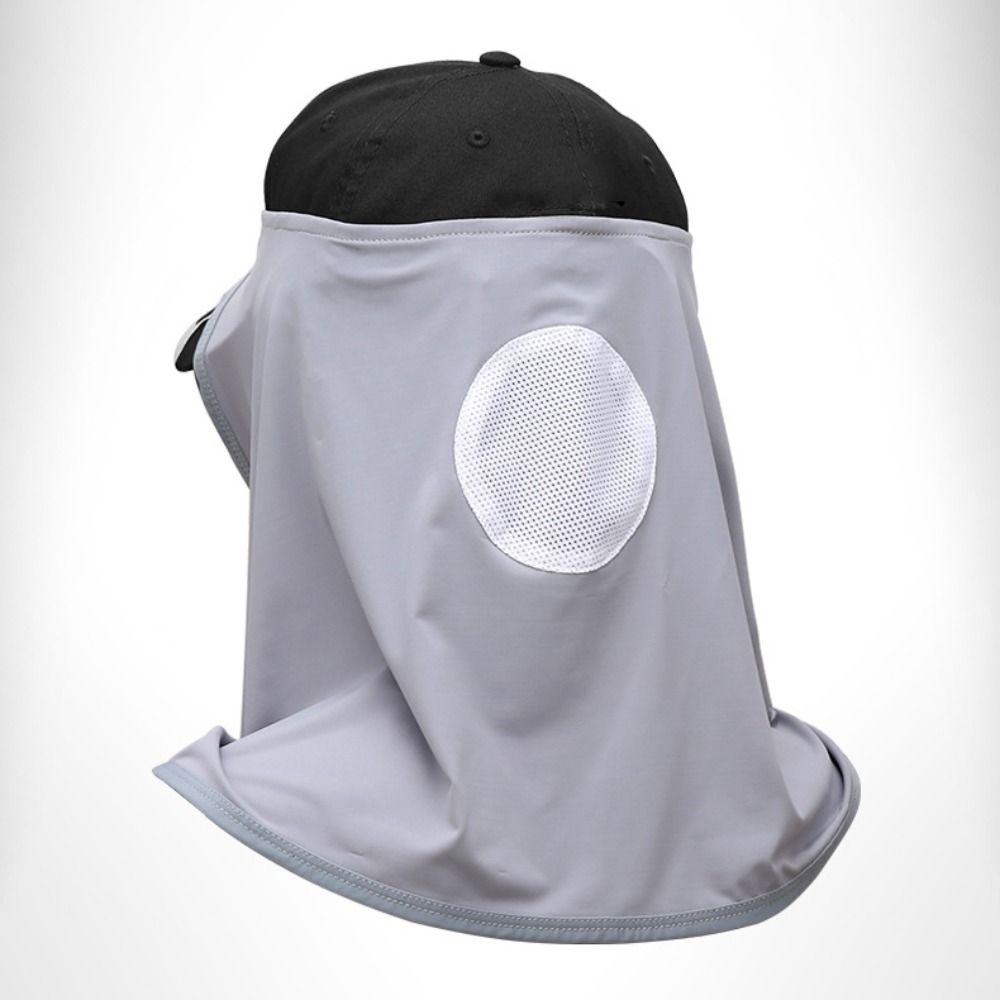 Pañuelo de seda helada para golf con protección solar, máscara elástica suave, fresca, transpirable, pañuelo para la cabeza con protección solar integral