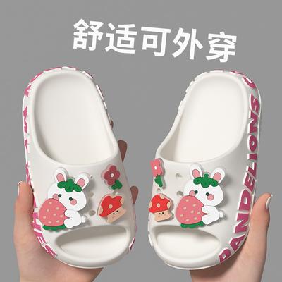 Children's Summer Cartoon Slippers for Girls, Soft Sole with Anti-Slip Feature, Cute Boys' Baby Indoor and Outdoor Sandals