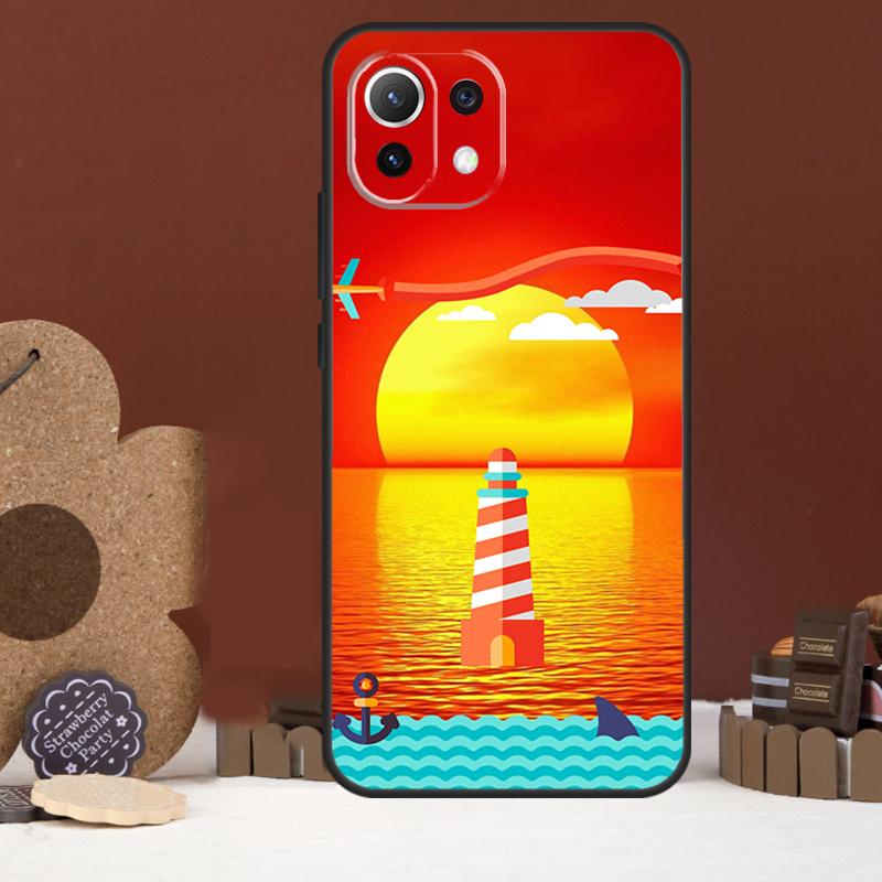 Abstract art highway lighthouse Case For Xiaomi 15 14 Ultra 13T 14T 15T 17 Pro Max POCO X7 Pro X5 X6 F5 F6 F7 F8 Ultra Cover