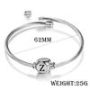 Simple Titanium Steel Open Sliding Bracelet 26 Letters All-Match Girlfriends Diy Bracelet for Women