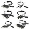 Power Splitter Cord 1 Female To 3/4/5/6/7/8 Male Plug Barrels Connector Female Male Extend Power Cord For Security Camera