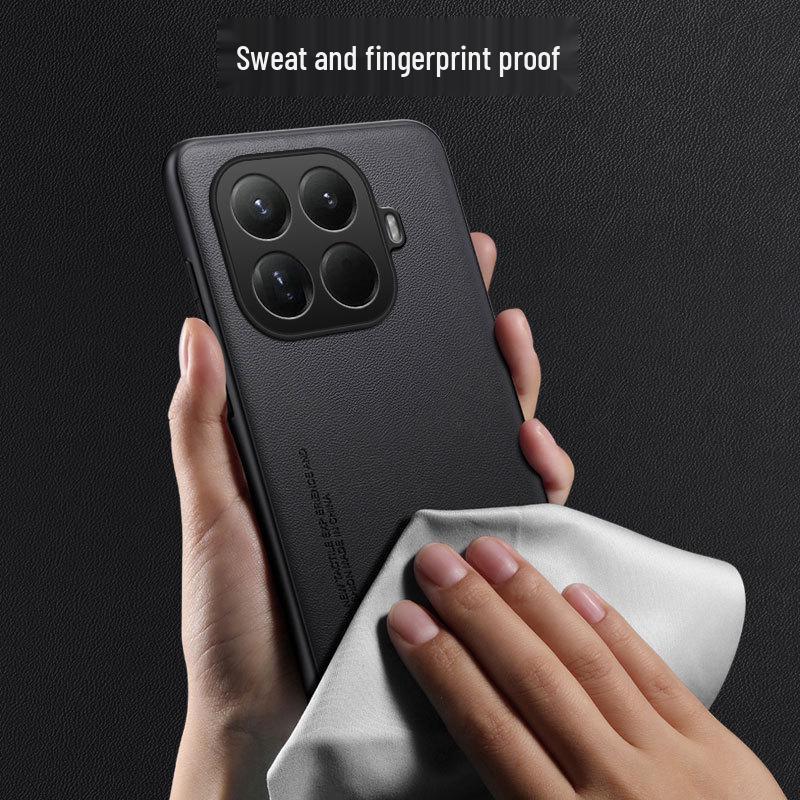 Xiaomi 15T Pro Silicone Anti-Fall Full Coverage Case, Ultra-Thin Plain Leather Design, Overseas Version