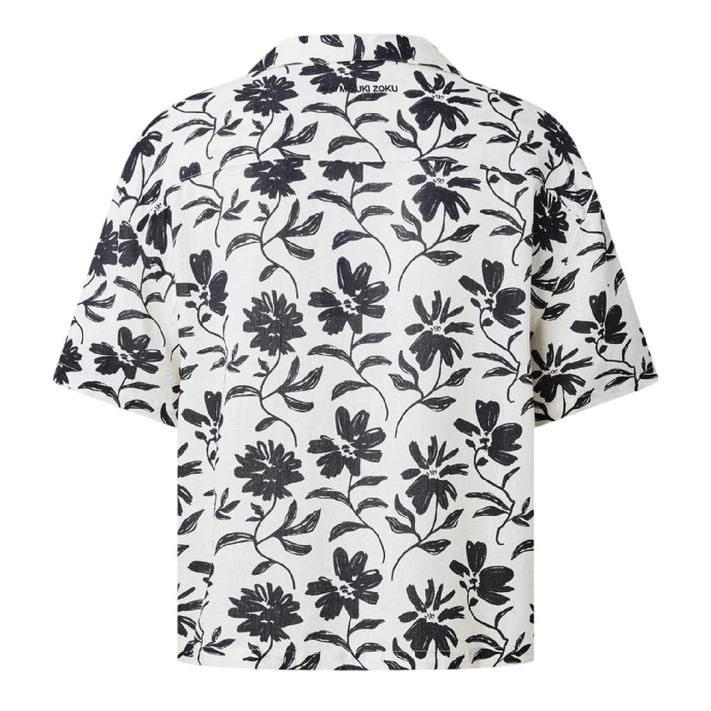 MKI MIYUKI ZOKU Mens Floral Relaxed Fit Short-Sleeved Bowling Shirt