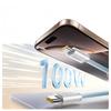 Kabel Przewód Samoczynnie Układający Się Usb-C Dynamic 4 Pro 100W 1M - Niebieski