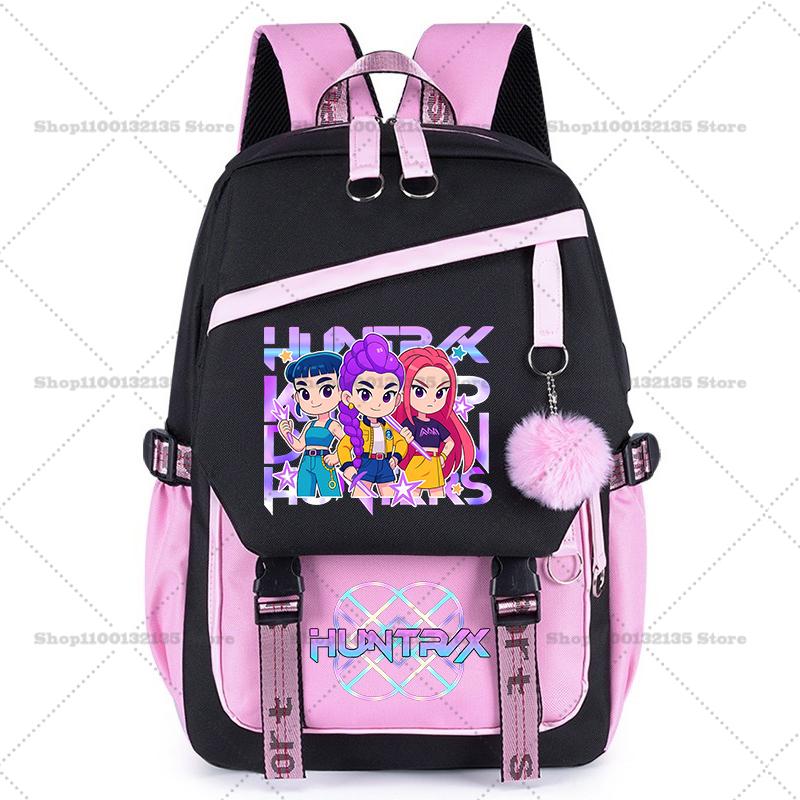 Kpop Dämonenjäger Rucksack für Junge Mädchen Schülerin Teenager Schultaschen Damen Herren Rucksack Kawaii Reise Rucksack Mochila Hohe Qualität Geschenk