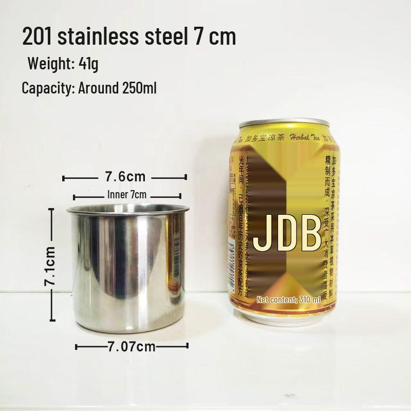 304 Stainless Steel Drop-proof Straight Cylinder Water Cup Without Handle.
