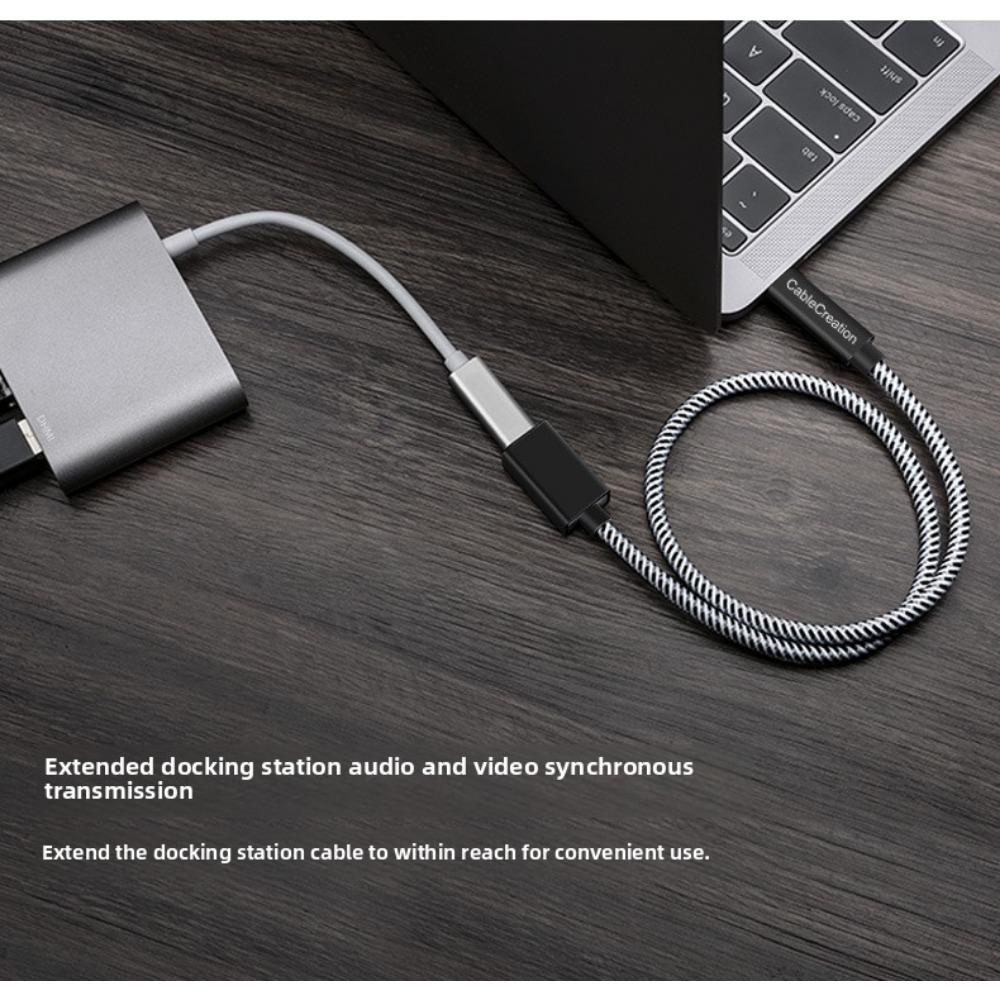 USB Type C Extension Cable 3A Fast Charging 10Gbps Data Transfer Supports Audio Video for PC Phone
