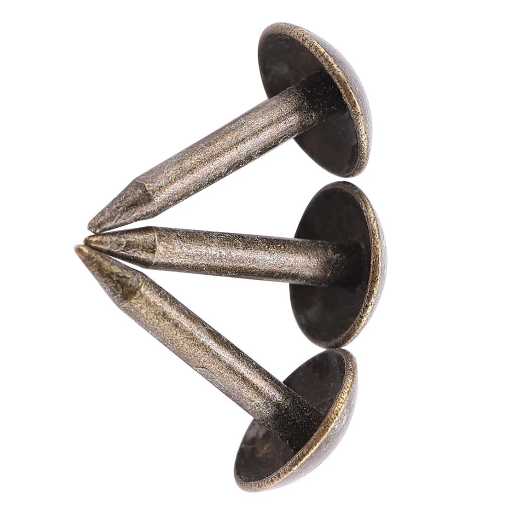 100pcs Thicken Iron Staples Nails Fasteners for Furniture Drum Wooden Door (6 * 12mm)