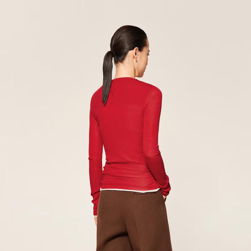 LESS 2024 Winter Slim-Fit Long-Sleeve Pullover Sweater S