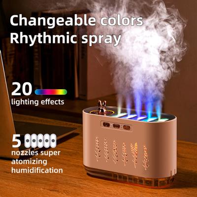 Air Humidifier with Music Sync RGB Lights Large Water Tank USB-Powered Desktop Aromatherapy Machine Essential Oil Diffuser