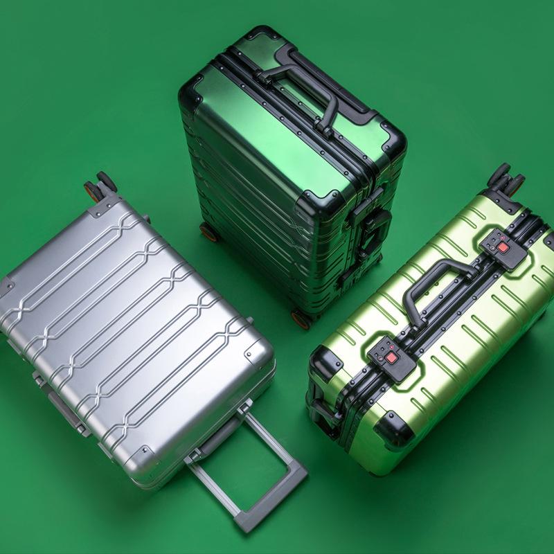 Leichter 20-Zoll Aluminium-Magnesium-Koffer, Vollaluminium mit Zahlenschloss, 28-Zoll Große Kapazität für Reisen