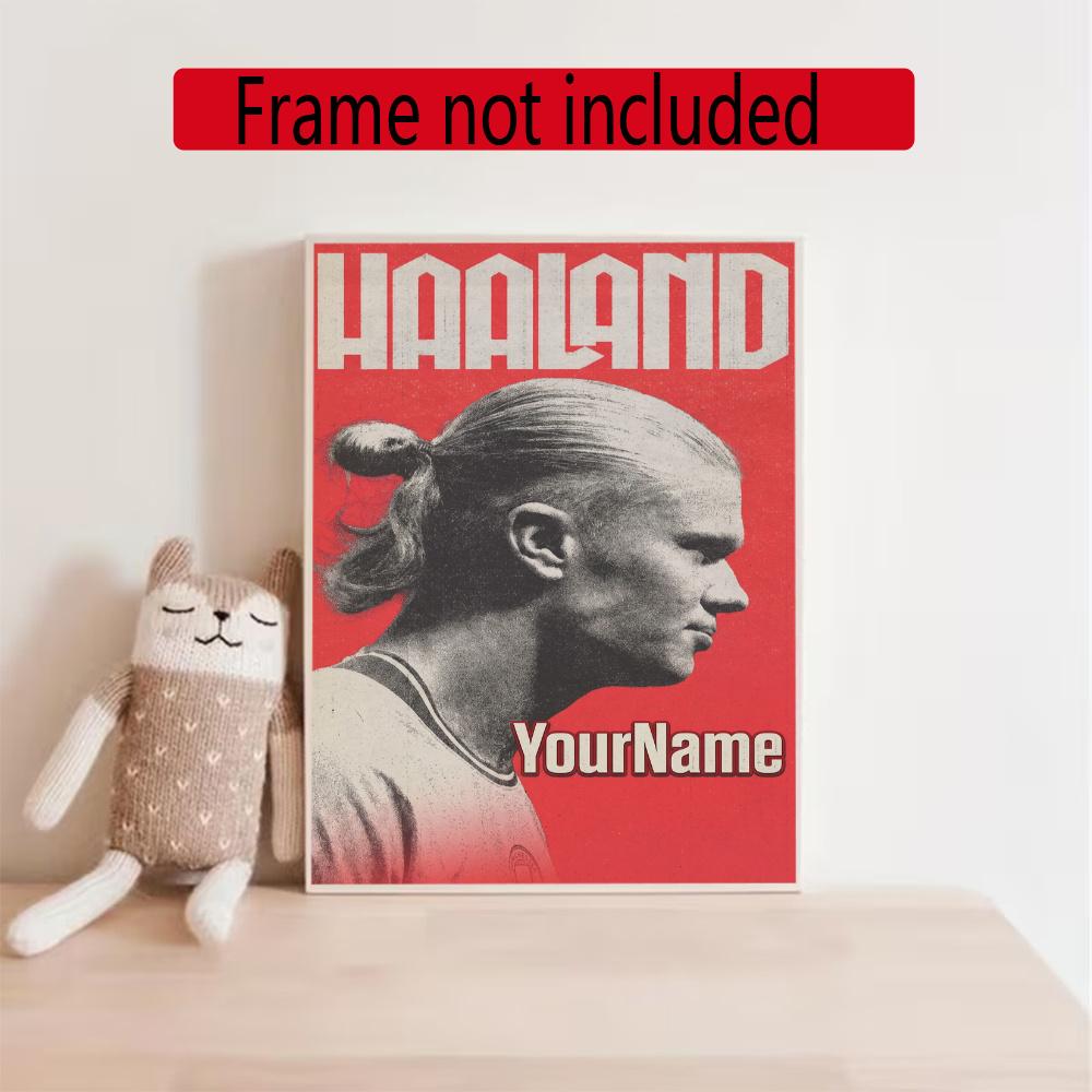 Haaland Customize Your Name Diamond Painting Round Diamond Diy Frameless Holiday Artwork Suitable For Home Office Wall Decoration