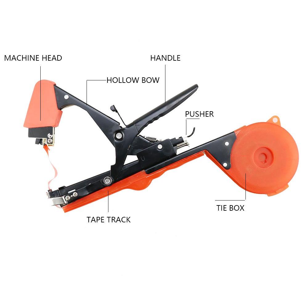 New Garden Tool Plant Tying Tapetool Tapener Machine Branch Hand Tying Machine Packing Vegetable Stem Strapping Pruning Tool Set