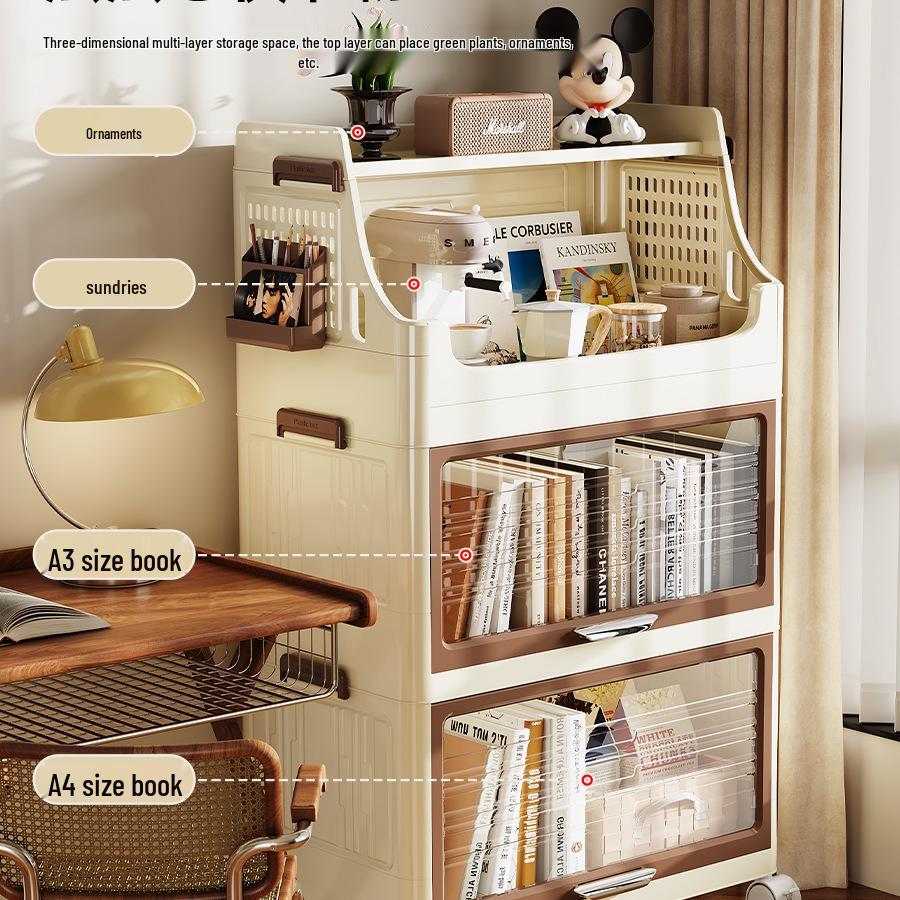 Folding Storage Cabinet for Kids - Wardrobe, Clothes Organizer, Toy & Snack Shelf