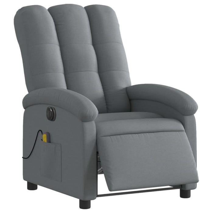 VidaXL Fauteuil Inclinable de Massage Électrique, Chaise de Relaxation avec Dossier et Repose-pied Réglables, Siège de 3204081