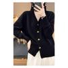 Women S V Neck Solid Color Loose Knit Cardigan Sweater Coat