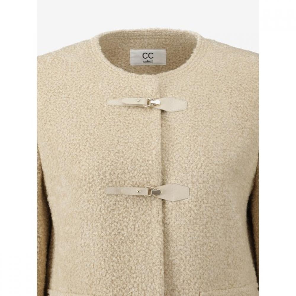 Cc Collect Round Neck Buckle Detail Jacket C261msf104