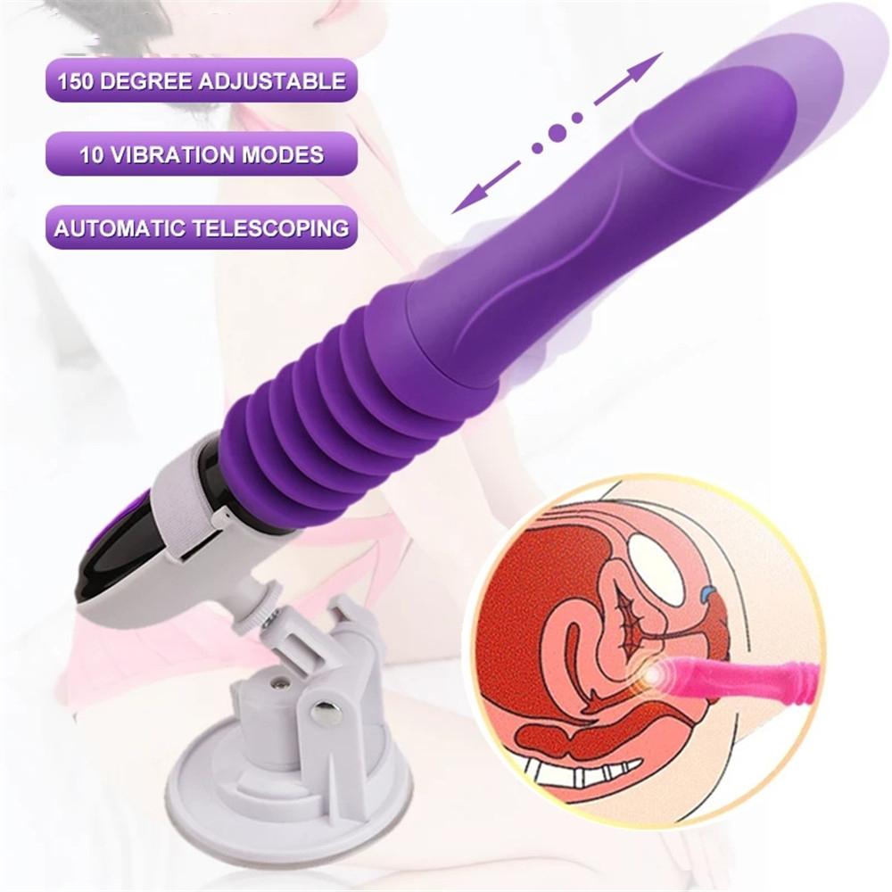 Sex Machine Telescopic Dildo Vibrator Sex Toys Automatic Up Down Massager G Spot Anal Thrusting Retractable Vaginal