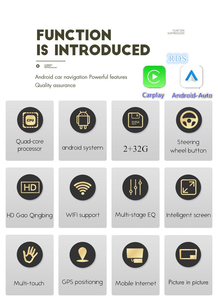 Carplay/Android Auto Head Unit for Elantra 2011-2013