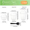 50 pezzi Coppette per budino con coperchi Scatole di plastica Gelato Mousse Dessert Picnic Festa Imballaggio Coppette da dessert con coperchio