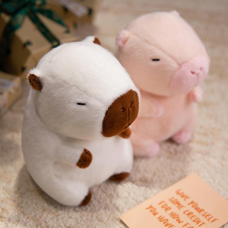 24cm Leuchtendes Capybara Stofftier Weiche Plüschtiere mit buntem LED-Nachtlicht Capybara Spielzeug Kinder Urlaubs-Jungen Geburtstagsgeschenk