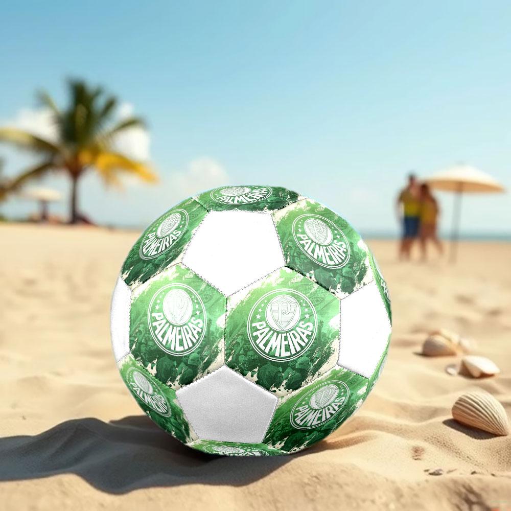 Palmeiras FC Size 5 Soccer Ball, Machine-Stitched PVC, Durable & High Bounce, All Ages Fit, fan merchandise, matches & outdoor use.