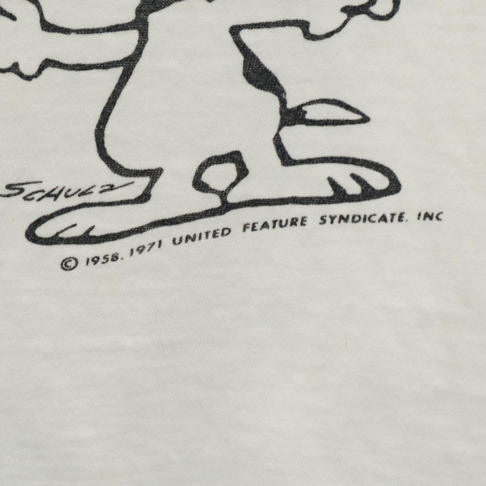 Champion 70s Bartag Snoopy College Ringer Made In USA Short Sleeve T-shirt Men's Used