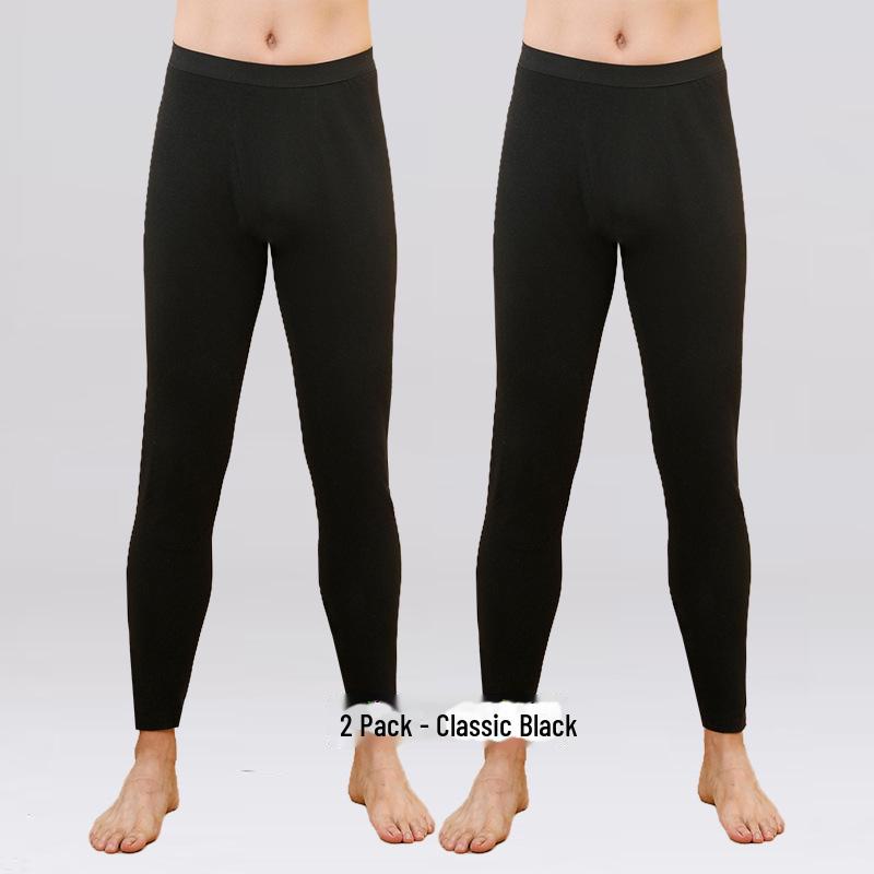 

«Мужские теплые синие шерстяные брюки с наколенниками 2024 года — бесшовные, черного и золотого цвета, плюс бархатная подкладка для зимы» XL [60-70 kg]