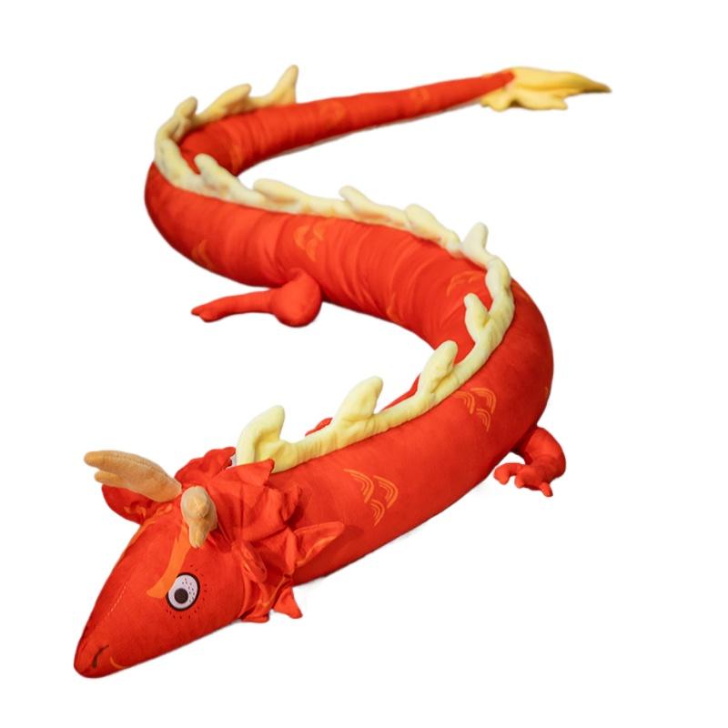 

Плюшевые игрушки Дракон в китайском стиле по знаку зодиака, мягкие игрушки Динозавр, плюшевые куклы, животное, подушка для сна, подарок на день рождения для мальчика, детей 200cm красный