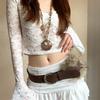 Retro Trendy Design Faux Fur Belts Punk Y2K Furry Splicing Belt All-match Wide Belt Women Fashion