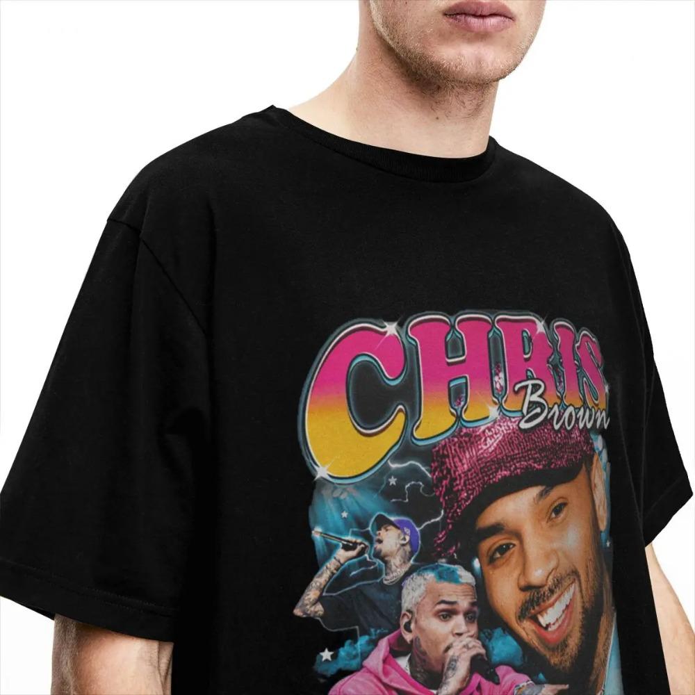 Camiseta de Ropa Pirata de Chris Brown para Hombre Mujer Homenaje a Artista de Música R&B Camisetas con Estampado Gráfico Cool