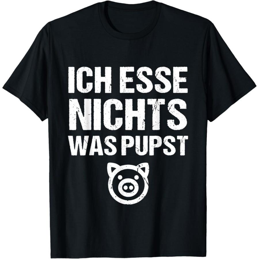 Ich Esse Nichts Was Pupst Vegan Vegetarian Animal Lovers T-Shirt XXXXXL чёрный