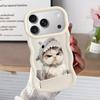 Angry Cat Bow Case for iPhone 15 Plus 12 16 Pro Max 8 11 XR 14 13 17 Air Soft Phone Cover