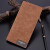 2023 New Men's Long Wallet Korean Version Ultra-thin Male Money Clip Fashion Patchwork Soft Leather Clip Wholesale Deep Blue
