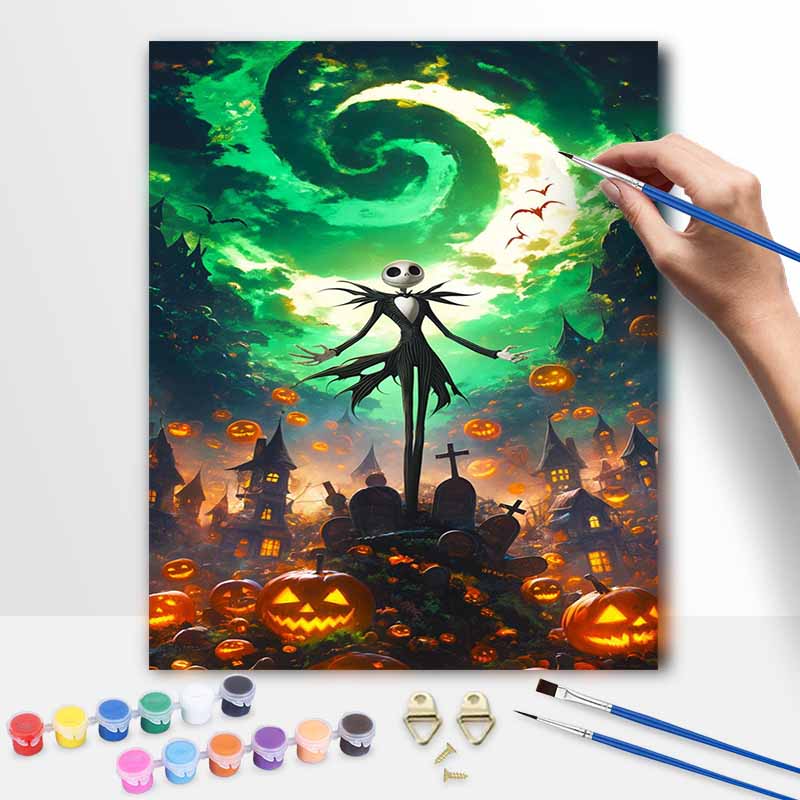 Disney Jack Skellington Oil Painting Kit Halloween Home Decor Gift 20x30cm