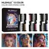 Conjunto de Giz Colorido para Colorir Cabelo com 6 Peças 6 Pentes Descartáveis para Colorir Cabelo Haste de Cabelo com Destaques Coloridos DIY