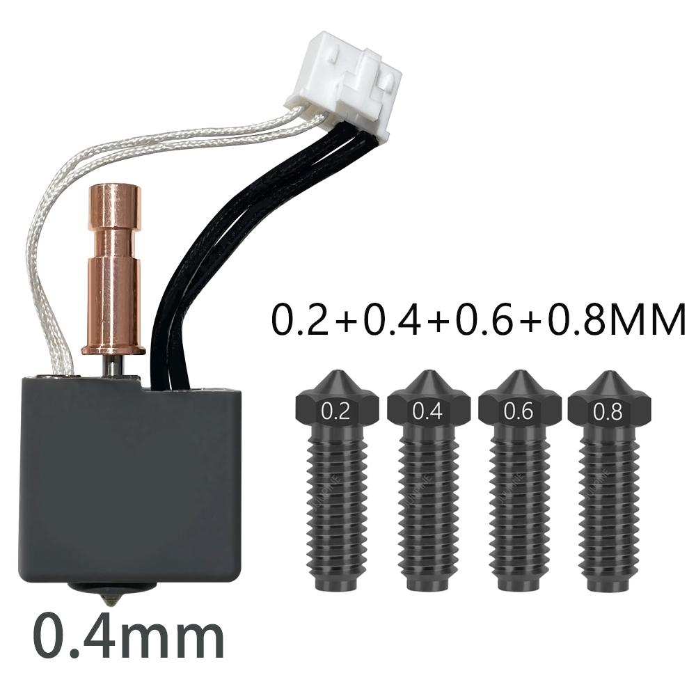 For Anycubic Kobra S1 Hotend Metal Upgrade Without Ptfe 0.4 0.6 0.2 0.8 Hot End Bi Metal Heatbreak Nozzle Kobra S1 Accessories