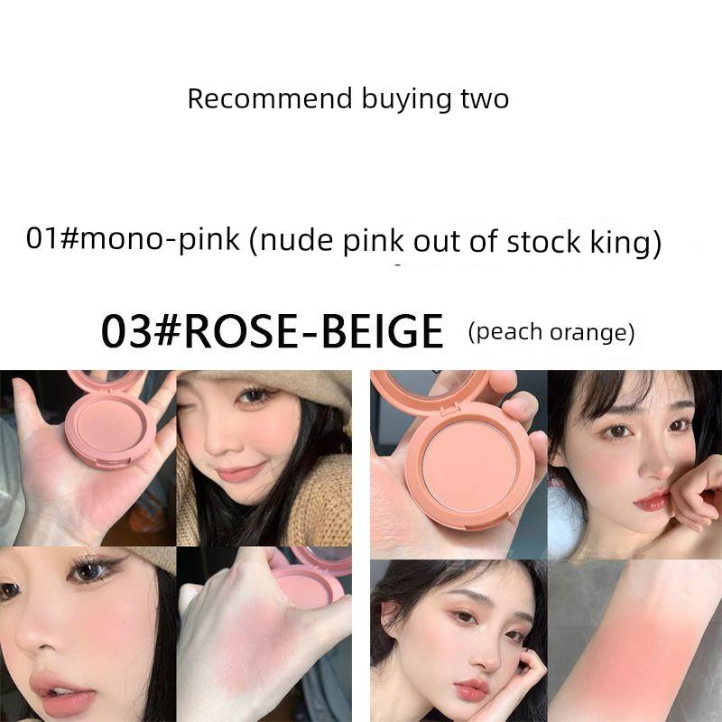 Super Niche Light Blush! Low Saturation Versatile Gray Pink Soft Mist Be02 Matte Contouring Color Gentle for Female Students
