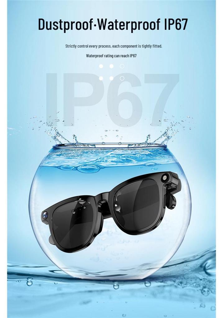 AI Smart Glasses with 800W Camera, Anti-shake, Photo Translation, Call Recording, Voice Assistant - Model CY01-01