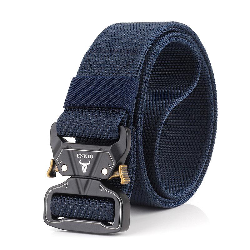 New Quick-Release Buckle Outdoor Safety Waist Belt Quick-Dry Pure Nylon Trouser Belt Training Belt