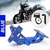 Motorcycle Adjustable CNC License Number Plate Holder Bracket + LED Light for Honda Kawasaki Yamaha KTM Suzuki Ducati