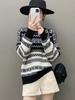 Women's Fashionable European Style Soft Cashmere Sweater, Thick Loose Knit Pullover for Autumn/Winter