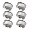 6Pcs 8mm Hole Diameter Rotate Knob Zinc Alloy Control Knob Replacement for Kitchen Range Gas Stove Microwave Oven