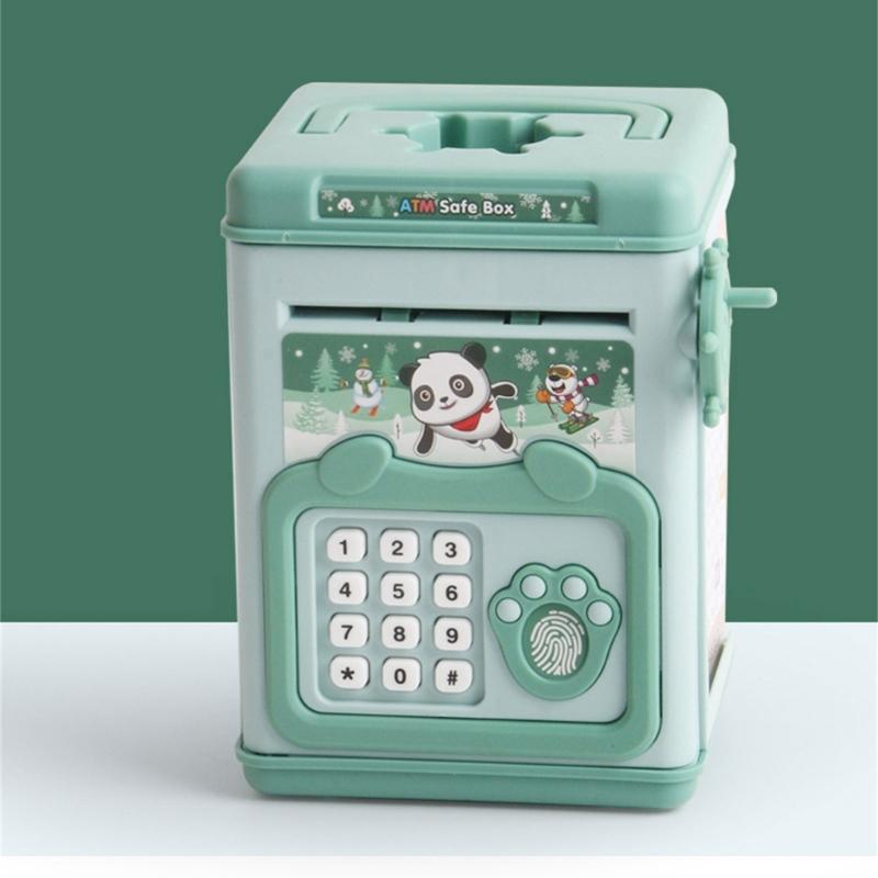 Kids Cash Box High Security Fingerprint and Password Unlocking for Family Savings Box Money Box for Bedroom or Office