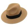 Breathable Summer Sun Hat Flat Brim Beach Cap Classic Jazz Hat  Travel