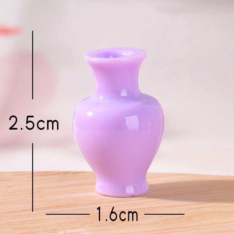 8Pcs Mini Colorful Vase Bottles/Pots Handmade Dollhouse Miniatures Vase Doll House Decora Kitchen Ornament DIY Accessories