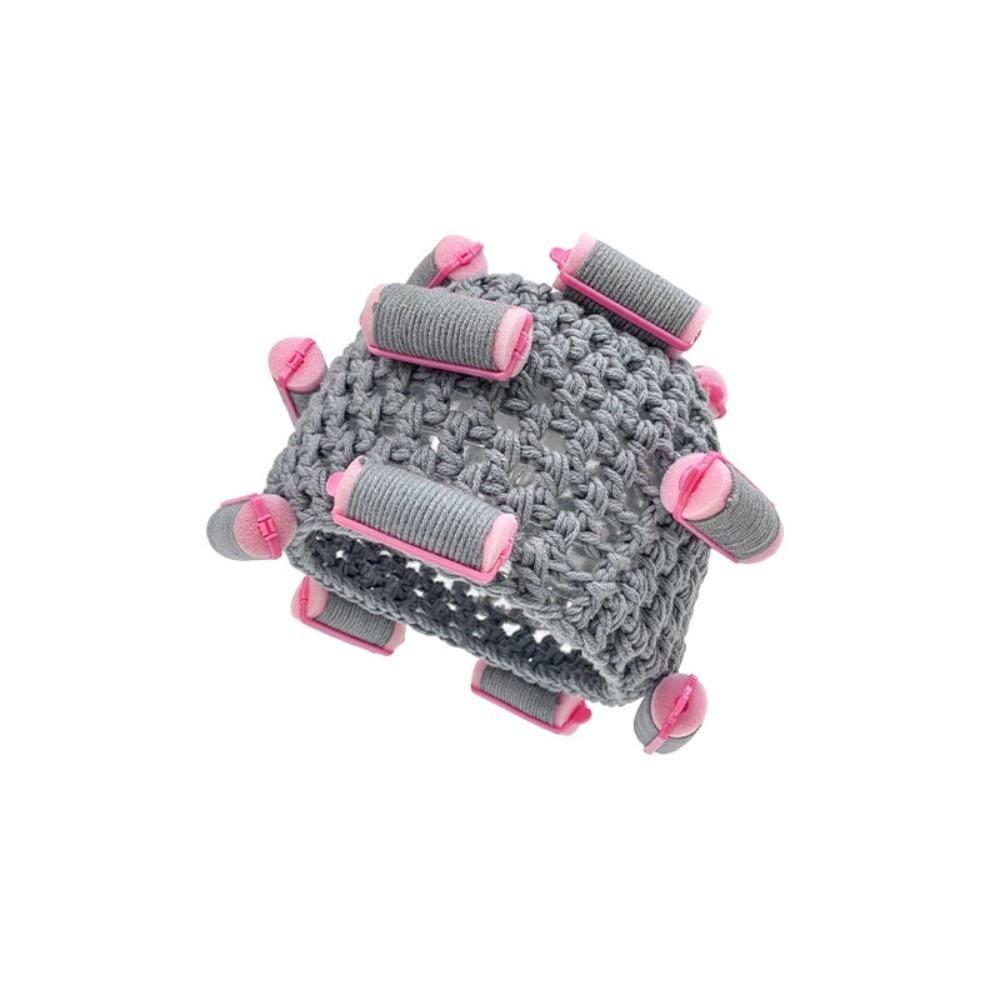 Thick Pullover Cap Soft Curly Hair Yarn Beanie Creative Hair Curler Knitted Hat  Outdoor