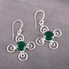 Green Onyx Cab Gemstone Earrings, 925 Solid Sterling Silver Jewelry, Handmade Beautiful Earrings For Wedding Gift